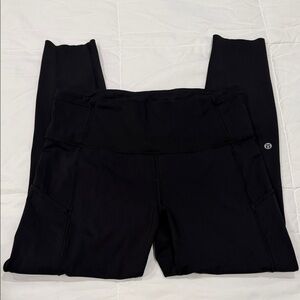 Lululemon Athletica Fast and Free 25” 5 Pocket Black Leggings